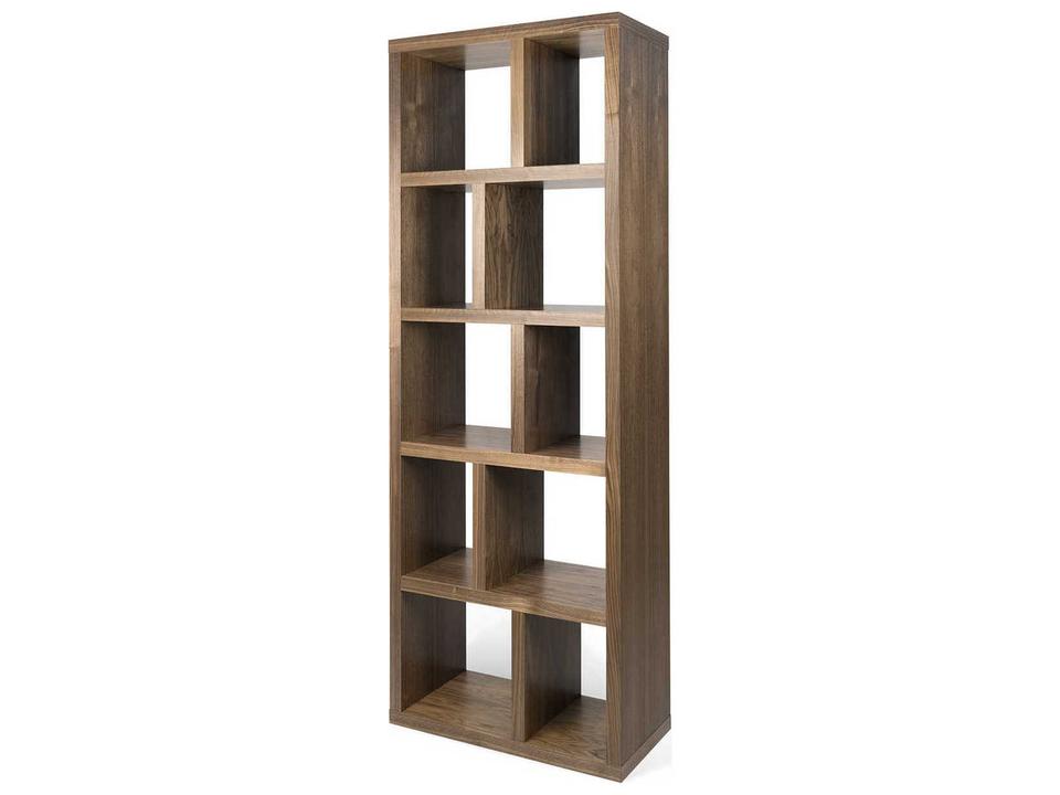 Berlin Walnut Bookcase Shelving Unit with Natural Veneer