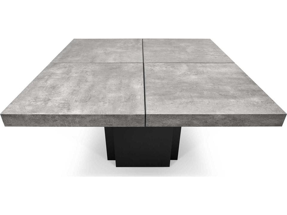 Dusk Square Dining Table Concrete Look Pure Black
