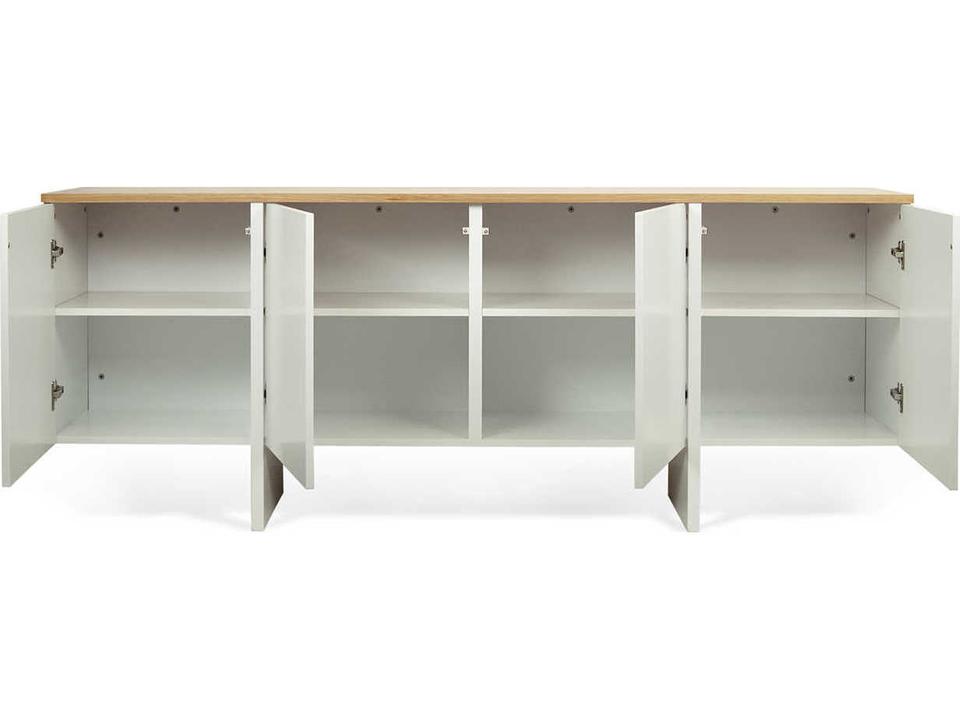 Edge Sideboard in Pure White and Oak