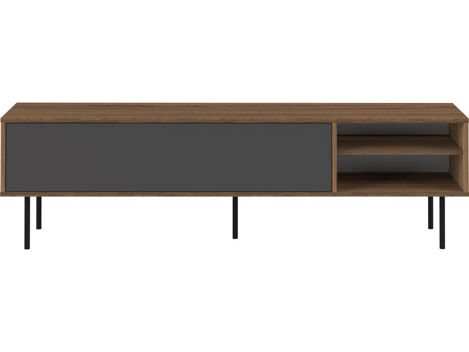 Ampere TV Stand Media Console in Walnut Color and Grey