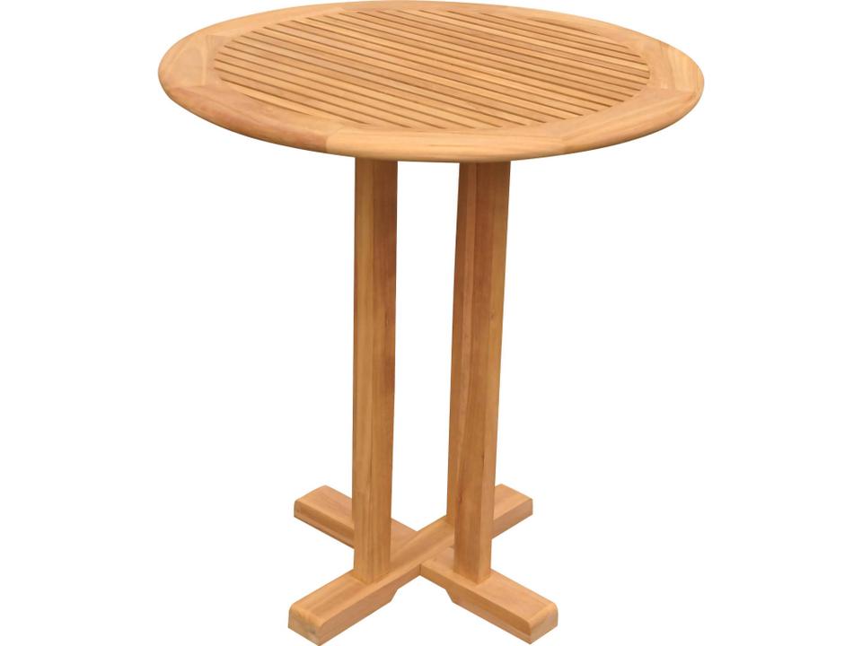 Giva 36-Inch Round Bar Table in Natural Teak Wood