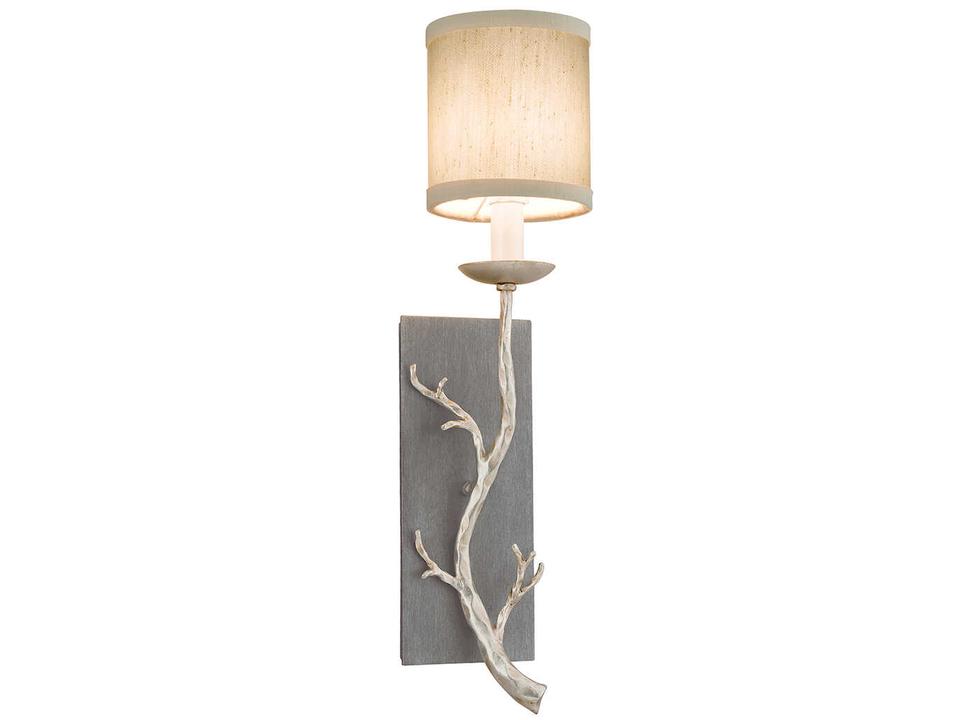 Adirondack Wall Sconce in Graphite and Silver Leaf