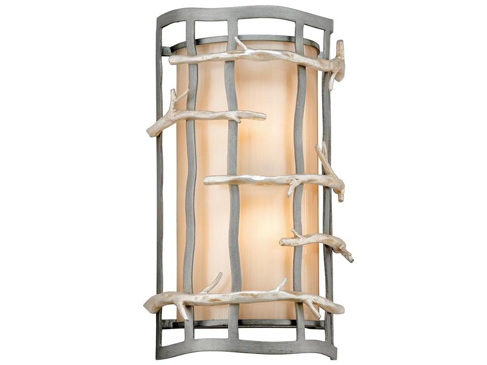 Adirondack 2-Light Wall Sconce in Graphite and Warm Silver Leaf