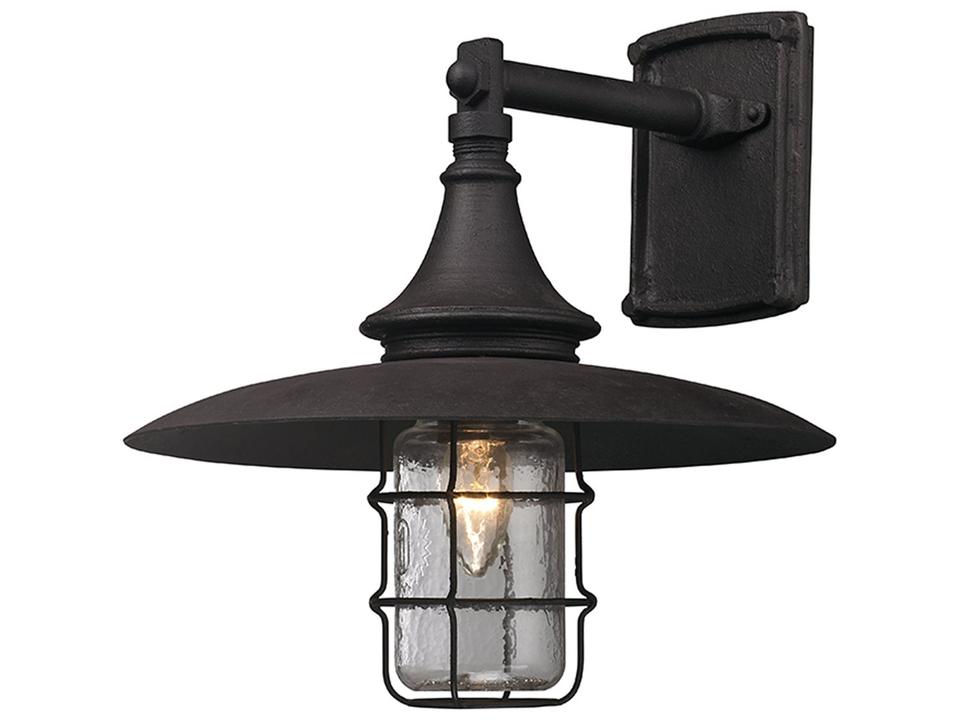 Allegheny 1-Light Outdoor Wall Lantern in Heritage Bronze with Clear Historic Jar Glass