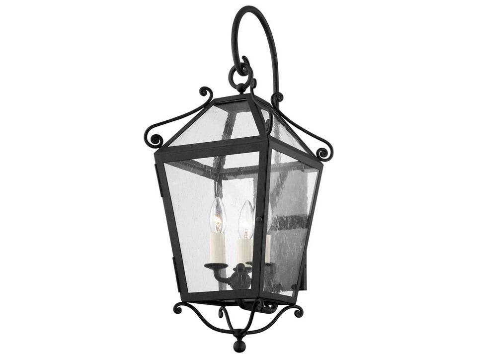 Santa Barbara County Outdoor Wall Sconce in French Iron