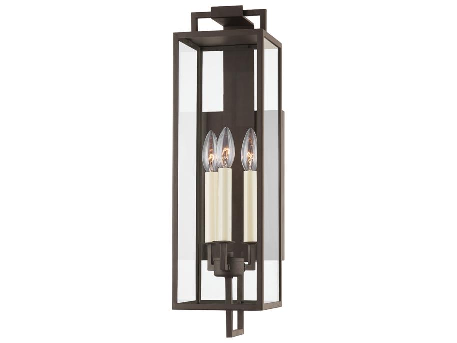 Beckham 3-Light Outdoor Wall Sconce in Textured Bronze