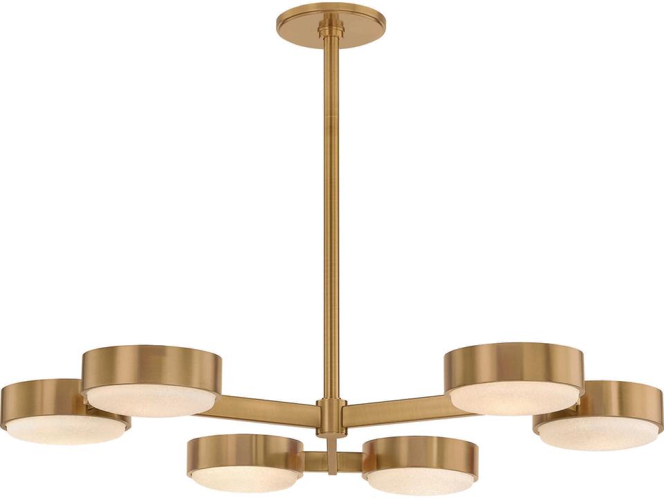 Rory 6-Light Patina Brass Round Chandelier