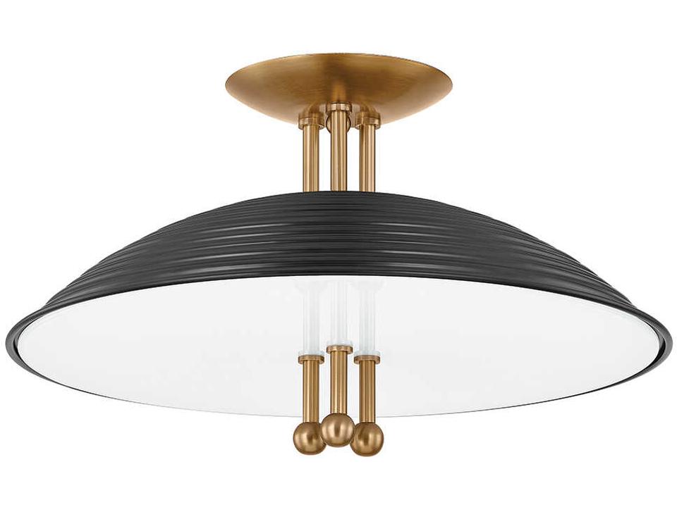 Larkin Semi-Flush Mount Ceiling Light Modern Industrial