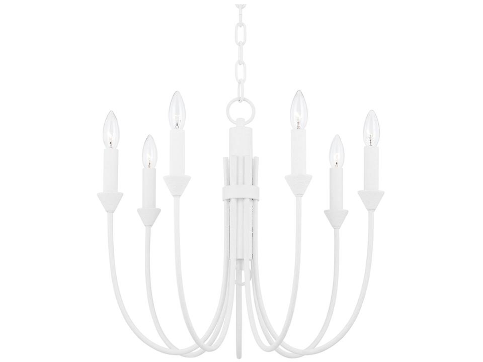 Cate 7-Light Chandelier in Gesso White