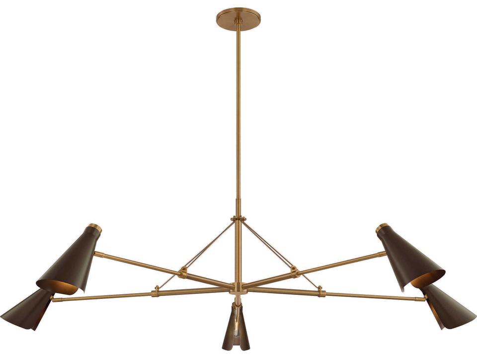 Andersen 5-Light Chandelier in Patina Brass and Bronze