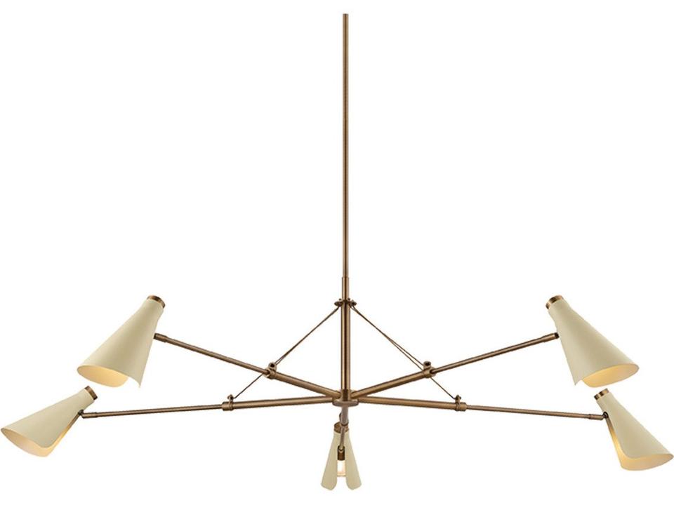 Andersen 5-Light Patina Brass Soft Sand Chandelier
