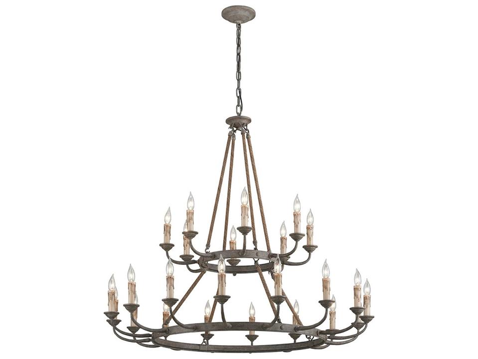 Cyrano 24-Light Chandelier in Earthen Bronze