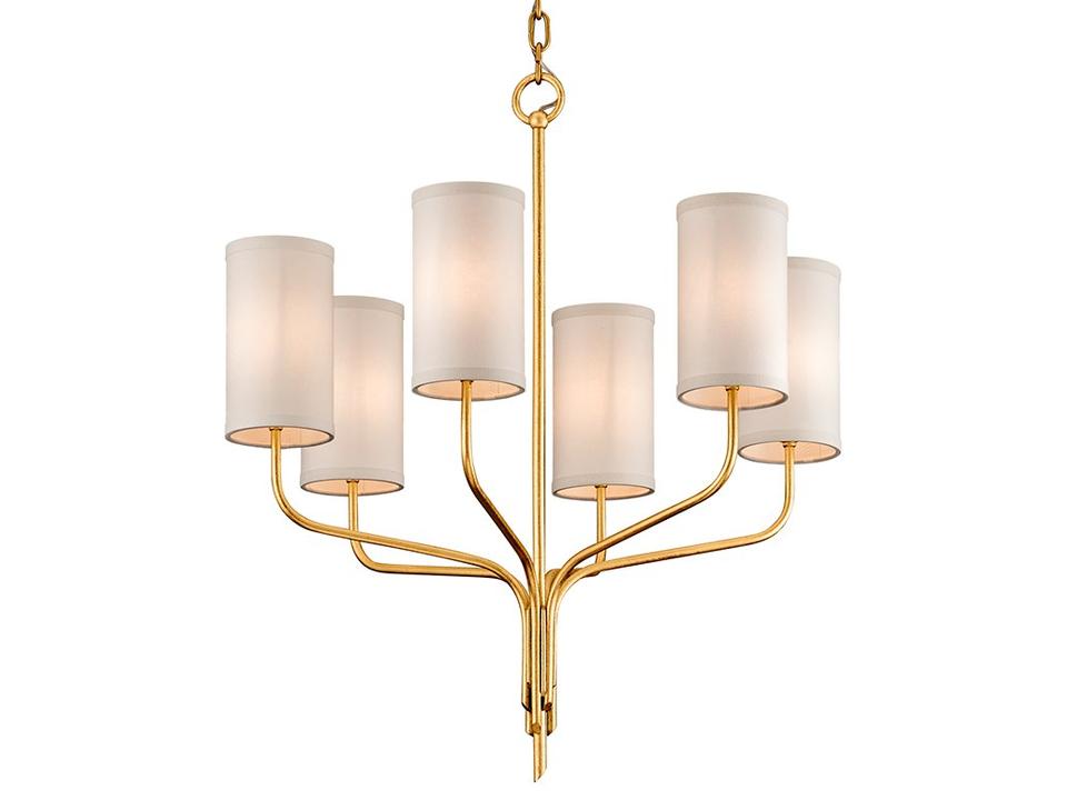 Juniper 6-Light Chandelier in Textured Gold Leaf