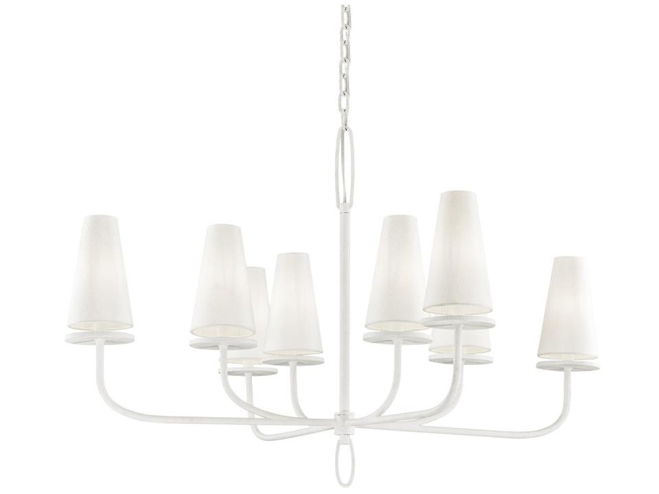 Marcel Eight Light Chandelier in Gesso White