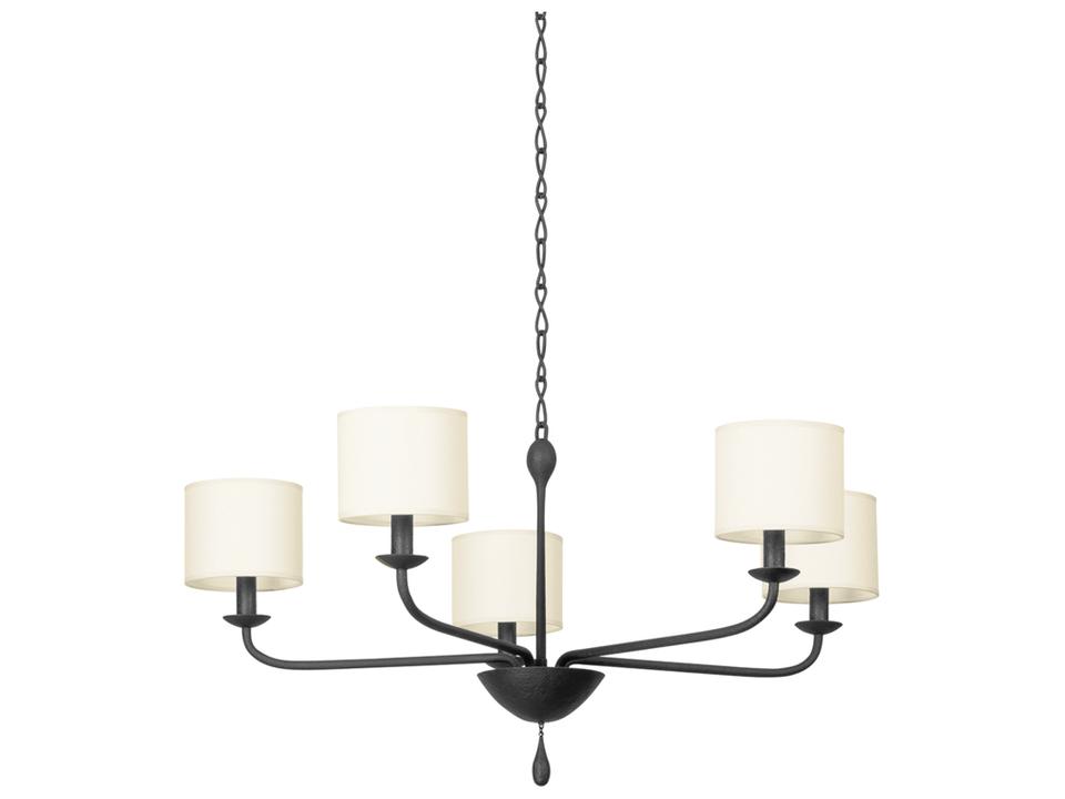 Osmond 5-Light Chandelier in Black Iron