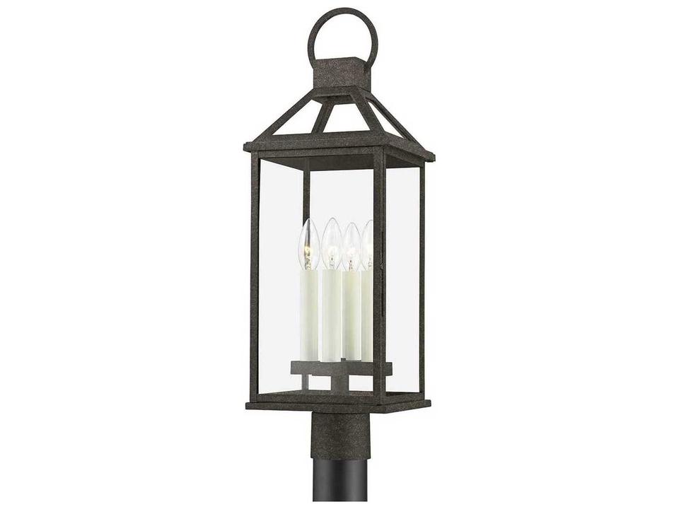 Sanders 4-Light Outdoor Post Light in French Iron by Becki Owens