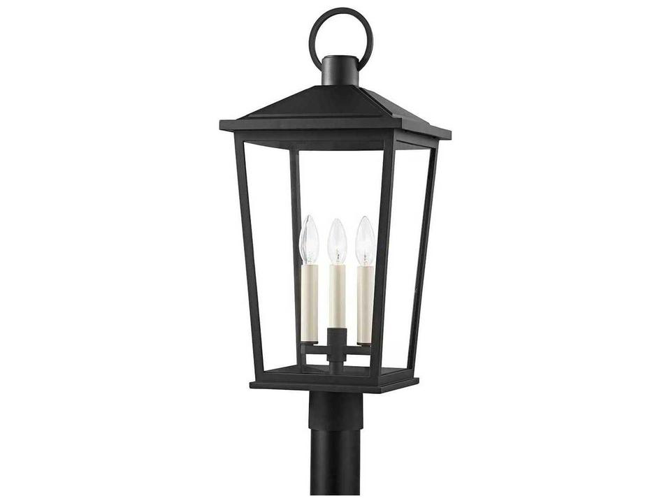 Soren 3-Light Outdoor Post Light in Textured Black