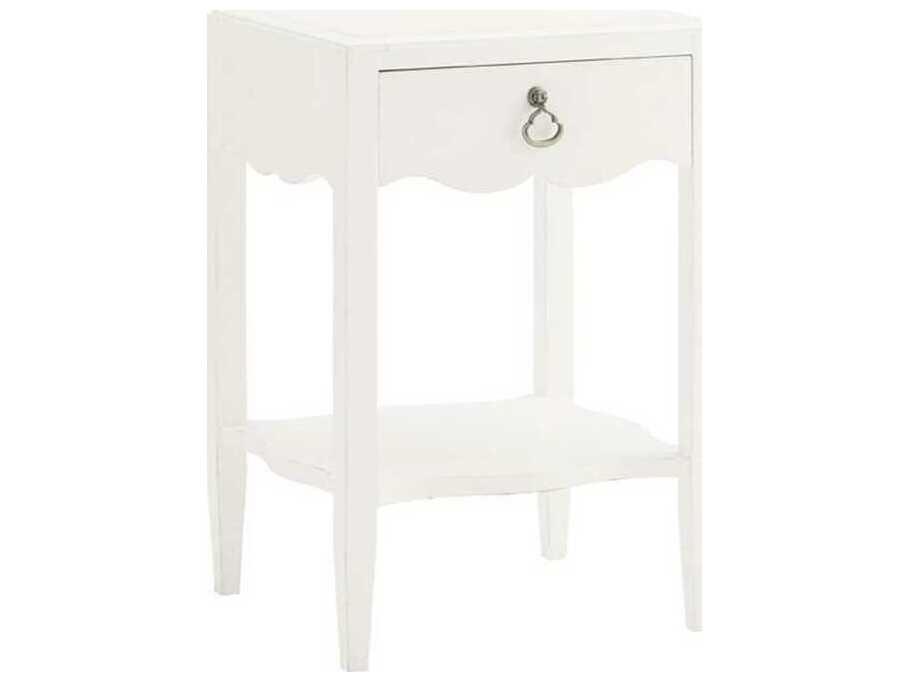 Ivory Key Water Street 1-Drawer Nightstand with Leather Wrapped Bamboo Accents