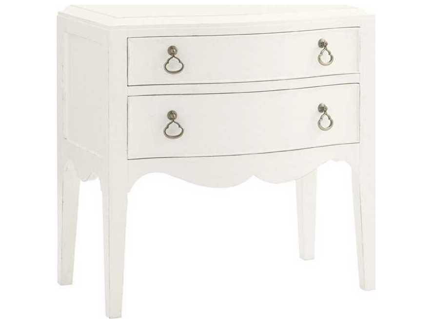 Ivory Key Martello 2-Drawer Nightstand in Crisp White