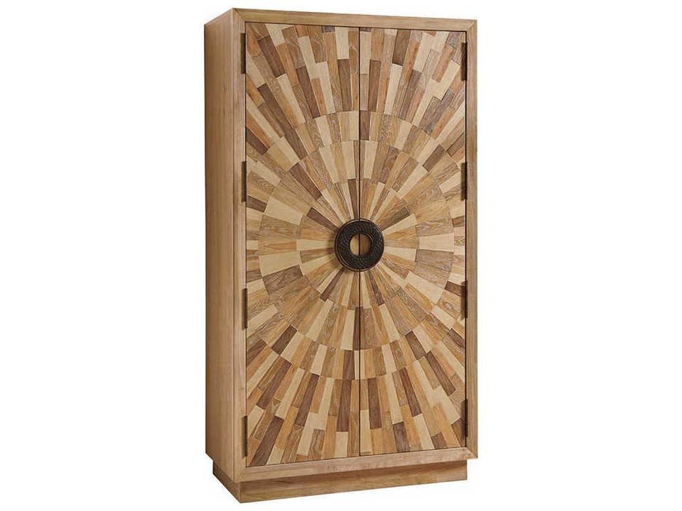 Los Altos Pavillion Wardrobe Armoire in Natural Oak