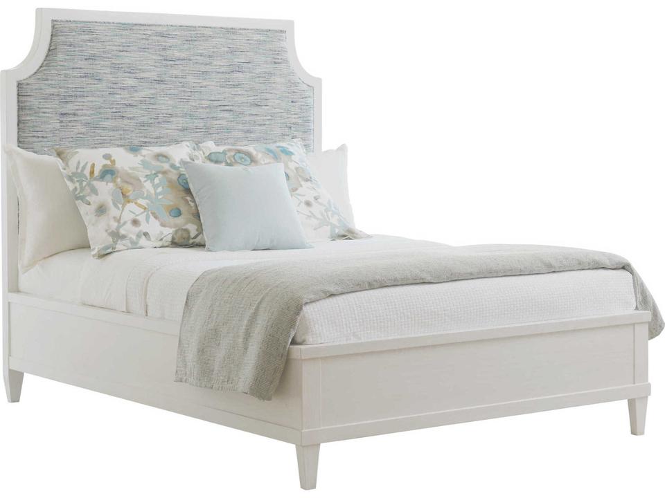 Ocean Breeze Belle Isle King Upholstered Platform Bed Shell White