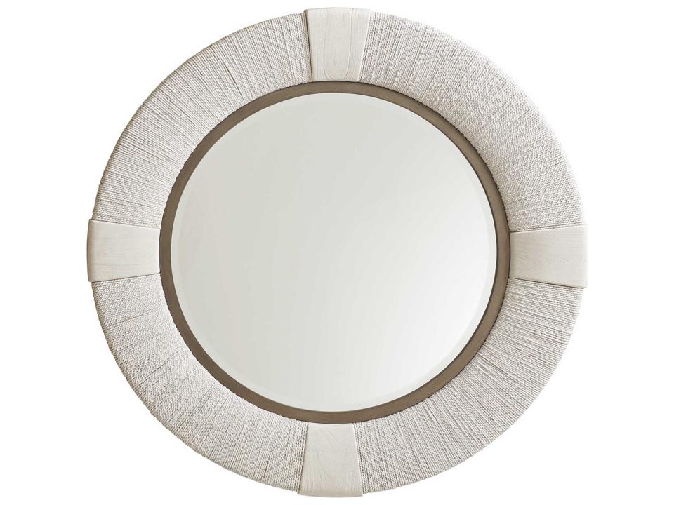Ocean Breeze Seacroft Round Mirror in Shell White Twisted Lampakanai