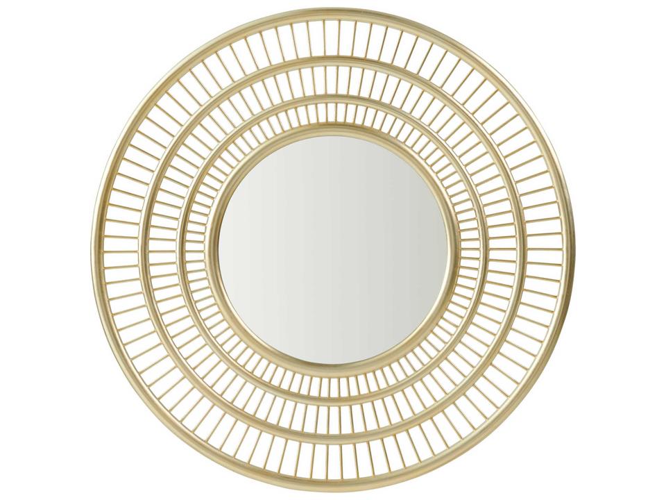 Home Ambrose Round Mirror Gold Finished Silver Leaf