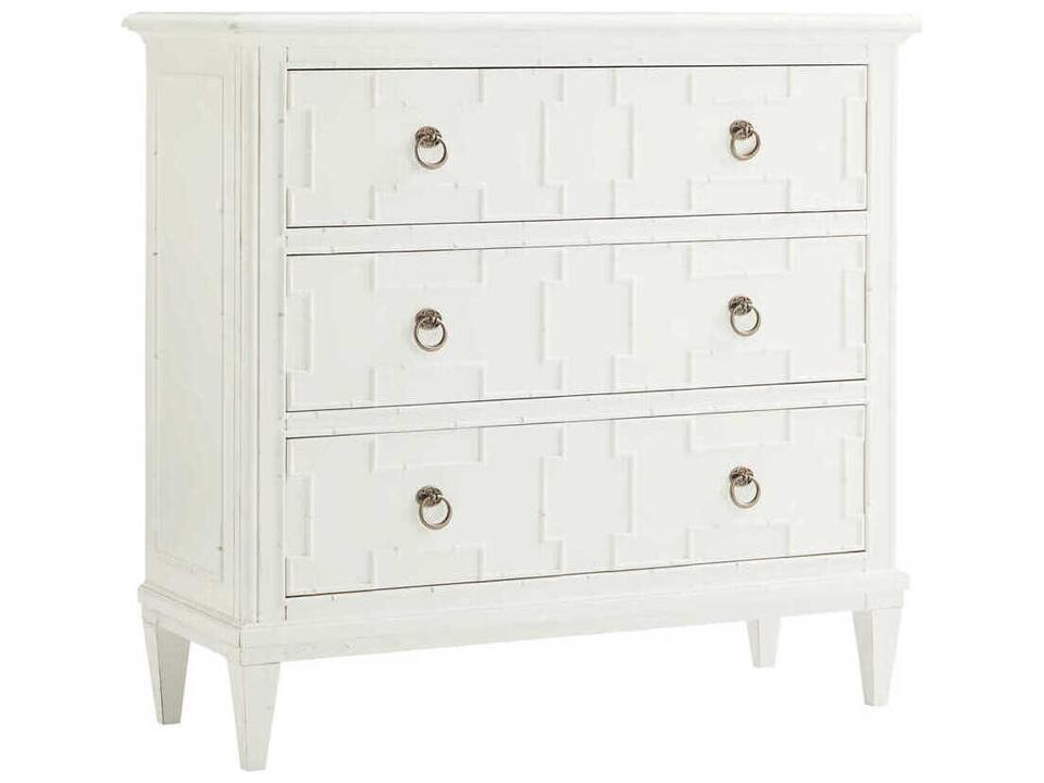 Ivory Key Somers Isle 3-Drawer Hall Chest in White