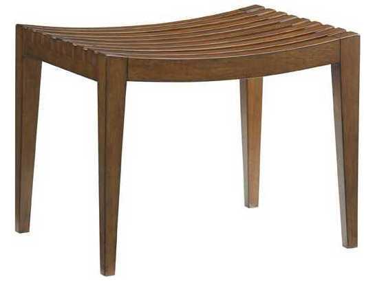 Island Fusion Midori Bench Concave Slat Seat in Dark Walnut