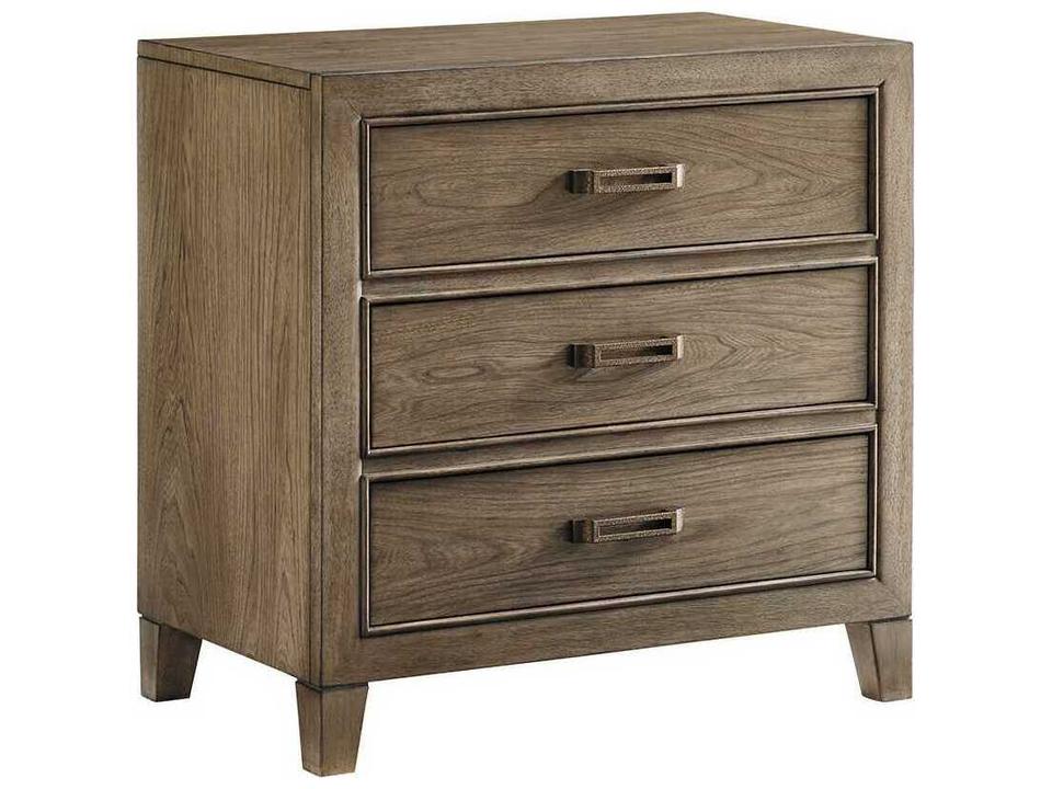 Cypress Point McClellan 3-Drawer Nightstand in Hatteras Gray