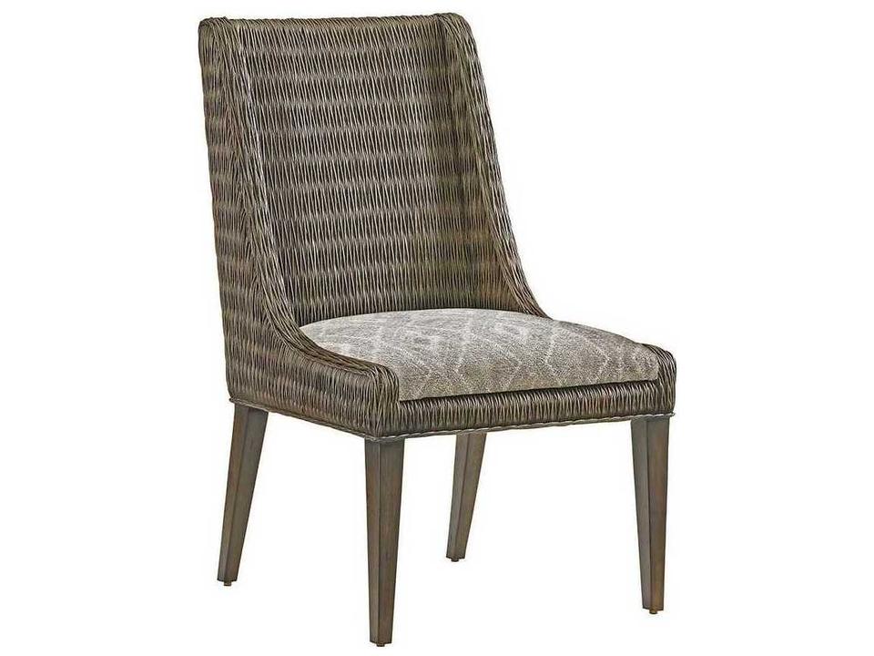 Cypress Point Brandon Woven Dining Side Chair with Upholstered Seat
