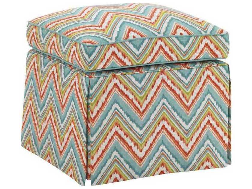 Home Ivory Key Half Moon Caye Ottoman Transitional Style