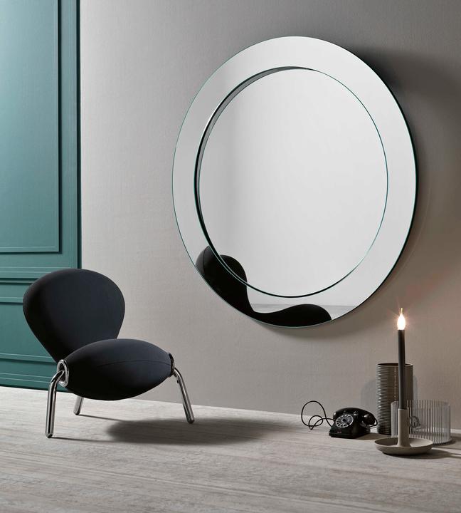 Gerundio Round Wall Mirror Modern Italian Glass
