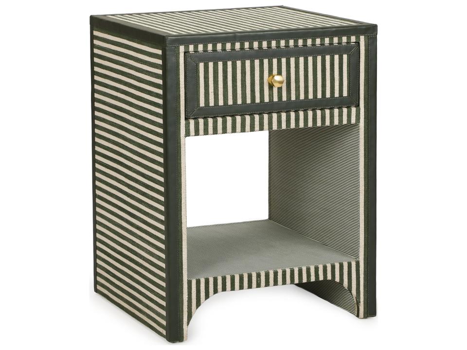 Kora 18" Cotton Jute 1-Drawer Contract-Grade Nightstand