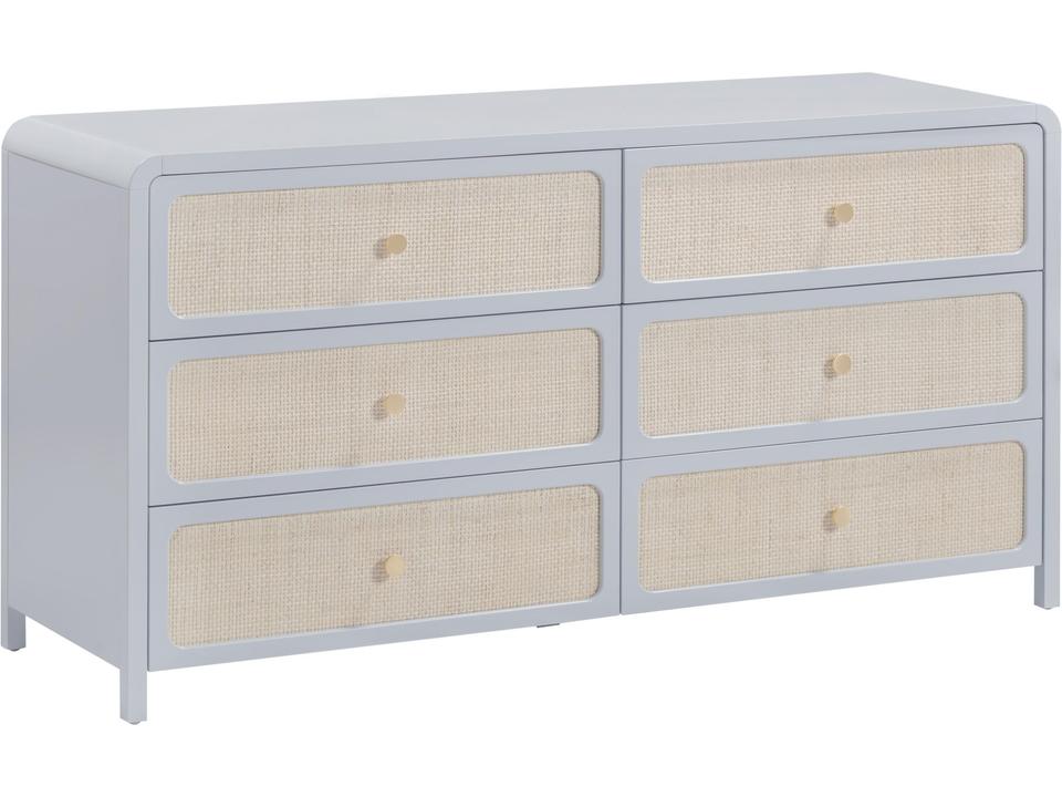 Patty 62" Rattan 6 Drawer Dresser