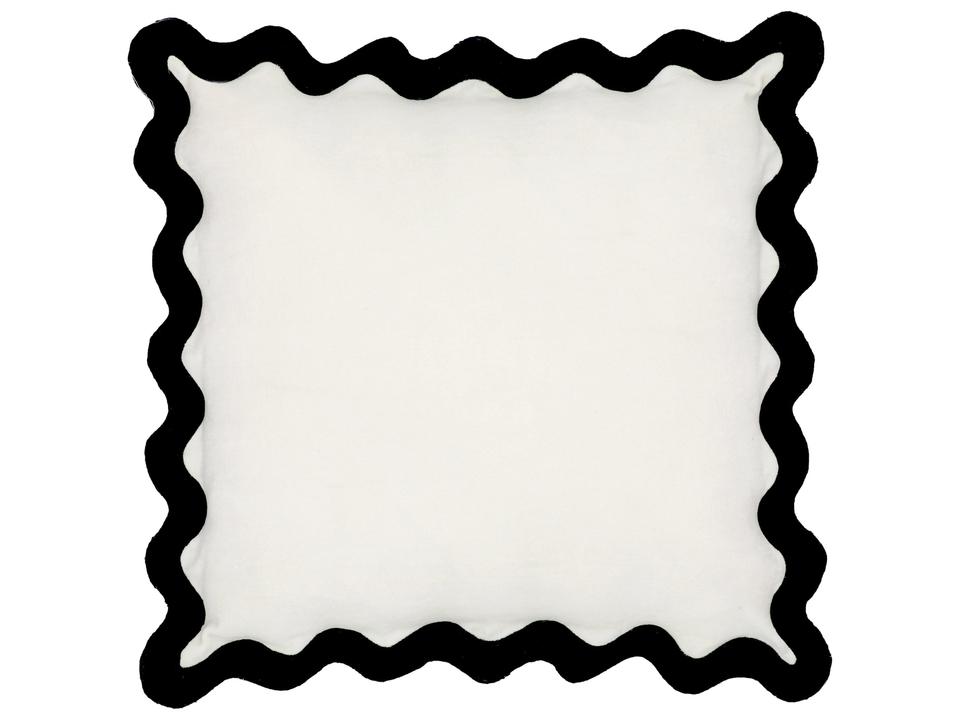 Scalloped Edge 24" Square Throw Pillow Cover