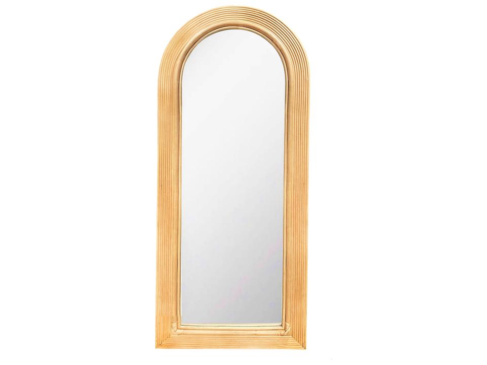 Tanya 70" Rattan Floor Mirror