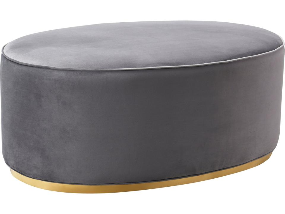 Scarlett Performance Velvet Oval Ottoman
