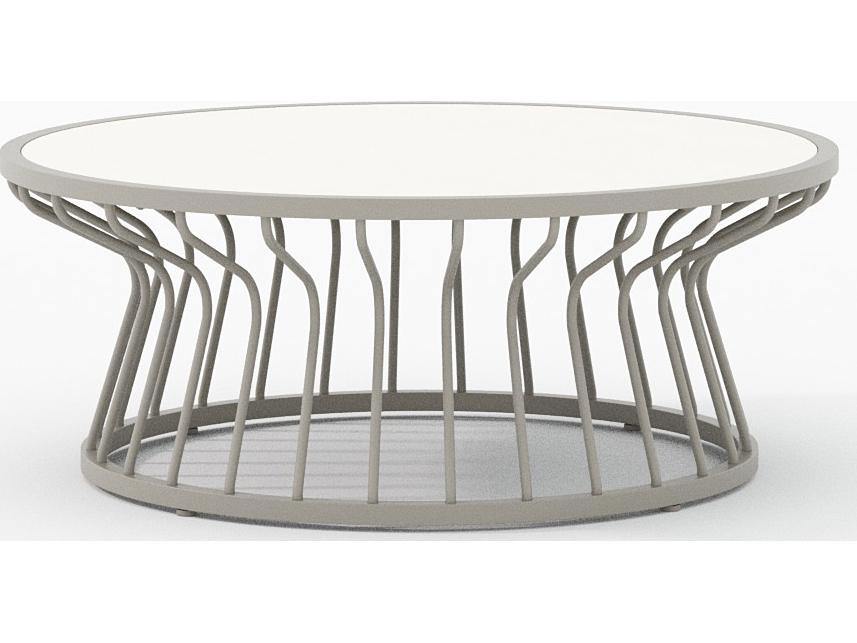 Kali 42-Inch Round Aluminum Coffee Table