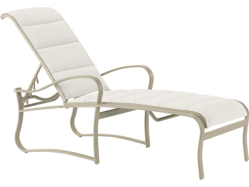 Shoreline Padded Sling Aluminum Chaise Lounge