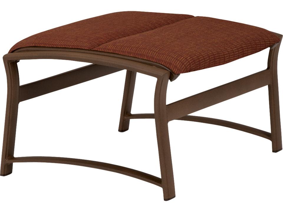 Corsica Padded Sling Aluminum Ottoman