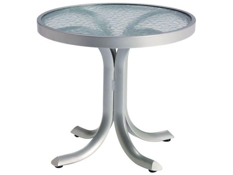 20-Inch Round Acrylic Cast Aluminum Tea Table