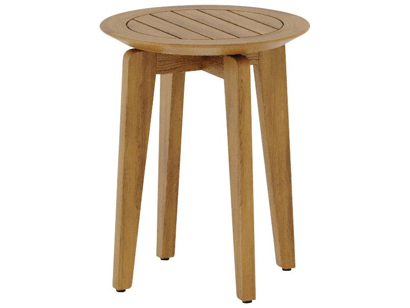 Platon 16 Inch Teak Round Side Table
