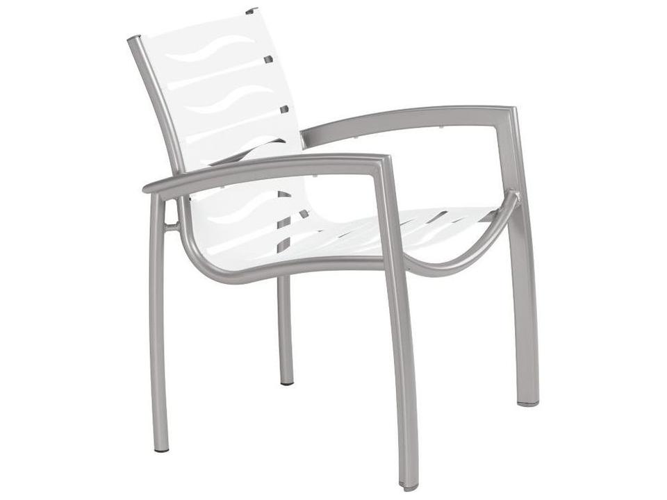 South Beach Wave Aluminum Dining Arm Chair