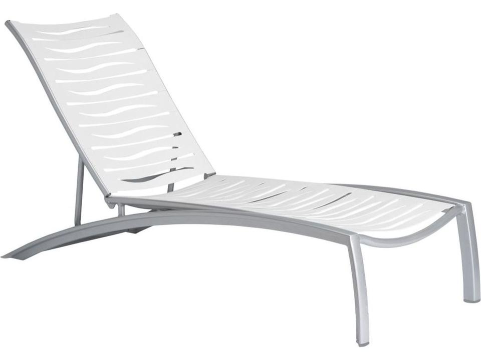 South Beach Wave Aluminum Armless Chaise Lounge