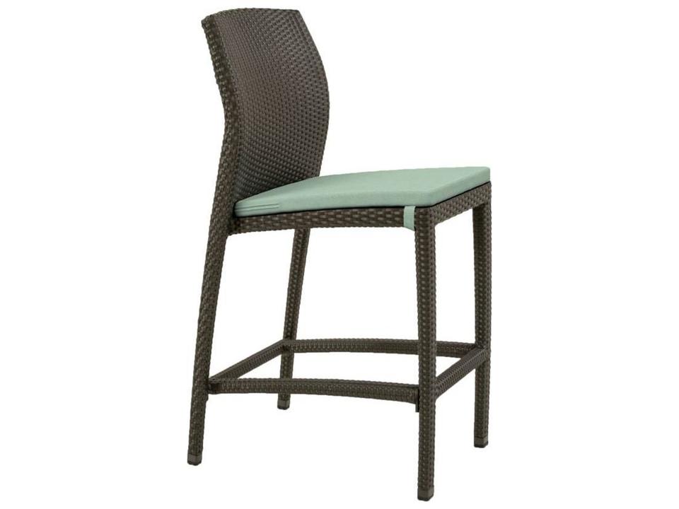 Evo Woven Armless Bar Stool with Seat Pad