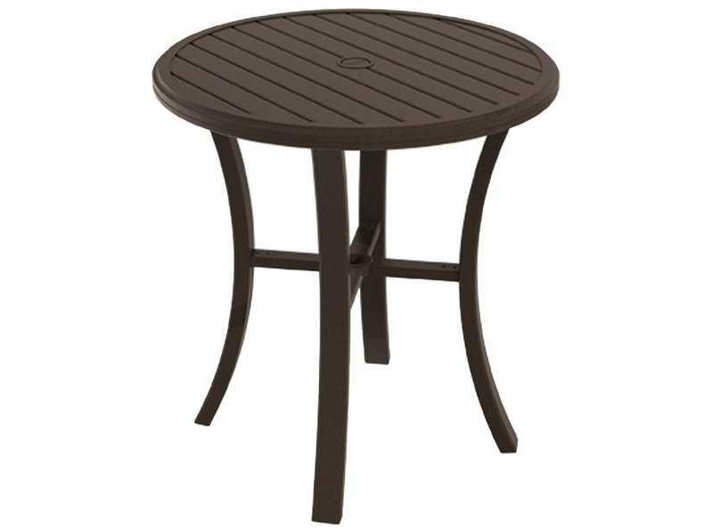 Banchetto 36-Inch Round Slat Aluminum Bar Table