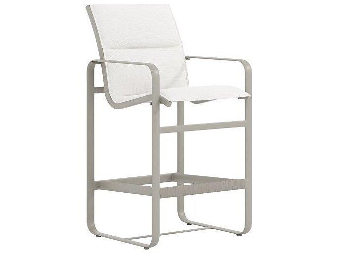 Brasilia Padded Sling Stationary Outdoor Bar Stool