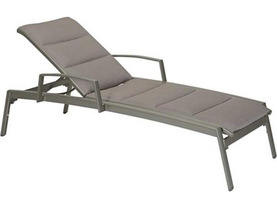 Elance Padded Sling Chaise Lounge with Arms