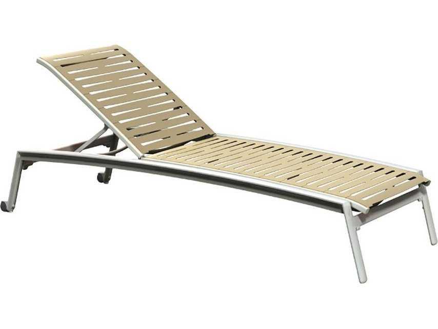 Elance EZ Span Ribbon Segment Armless Chaise Lounge with Wheels